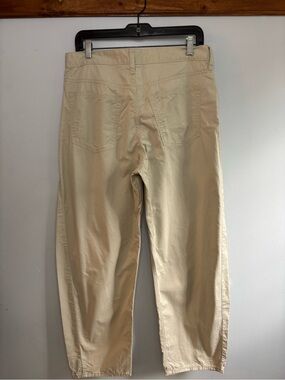Abercrombie & Fitch Beige barrel leg Cropped Women's Pants